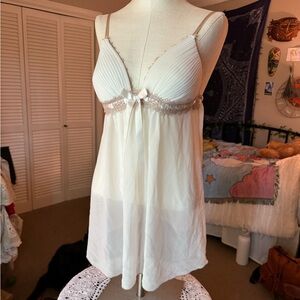deadstock white sheer chemise
